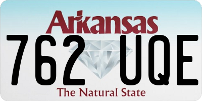 AR license plate 762UQE