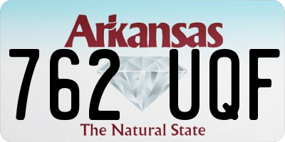 AR license plate 762UQF