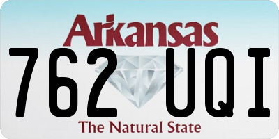 AR license plate 762UQI