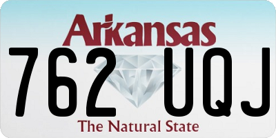 AR license plate 762UQJ