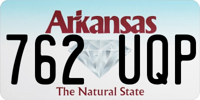 AR license plate 762UQP