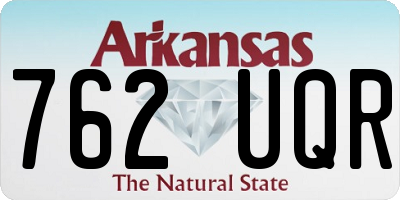 AR license plate 762UQR