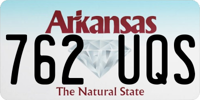 AR license plate 762UQS