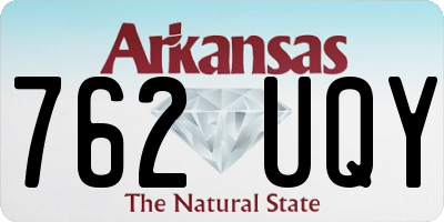 AR license plate 762UQY