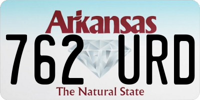 AR license plate 762URD