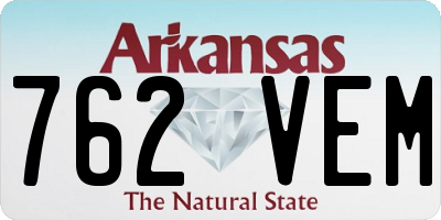 AR license plate 762VEM