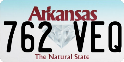 AR license plate 762VEQ