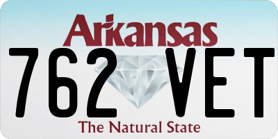 AR license plate 762VET