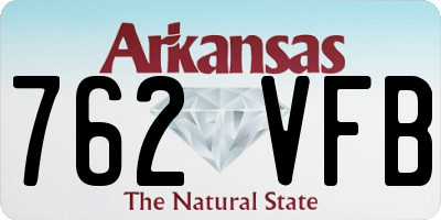AR license plate 762VFB