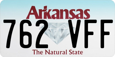 AR license plate 762VFF