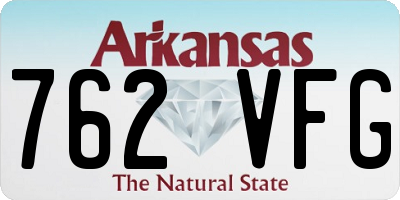 AR license plate 762VFG