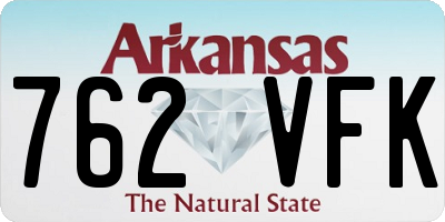 AR license plate 762VFK
