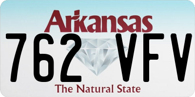 AR license plate 762VFV