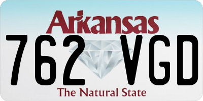AR license plate 762VGD