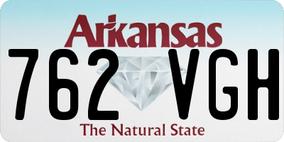 AR license plate 762VGH