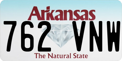 AR license plate 762VNW