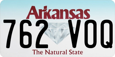 AR license plate 762VOQ