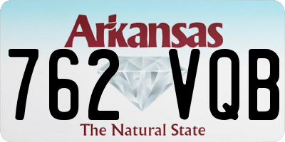 AR license plate 762VQB