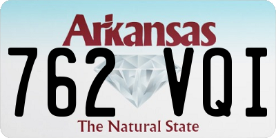 AR license plate 762VQI