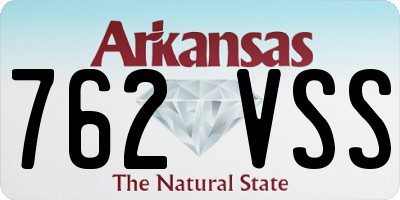 AR license plate 762VSS