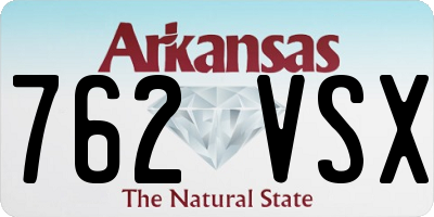 AR license plate 762VSX