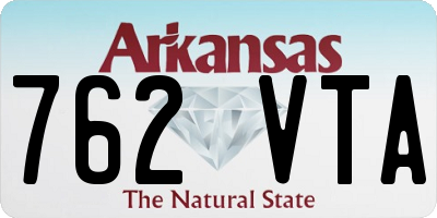 AR license plate 762VTA