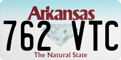 AR license plate 762VTC