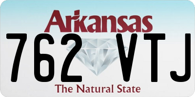 AR license plate 762VTJ