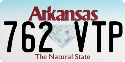AR license plate 762VTP
