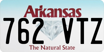 AR license plate 762VTZ