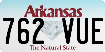 AR license plate 762VUE