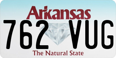 AR license plate 762VUG