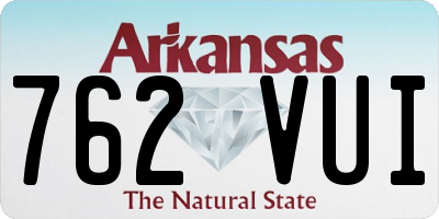 AR license plate 762VUI