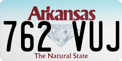 AR license plate 762VUJ