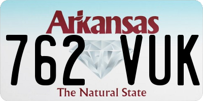 AR license plate 762VUK