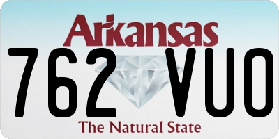 AR license plate 762VUO