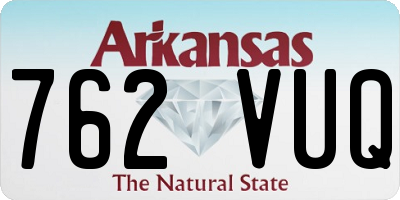 AR license plate 762VUQ