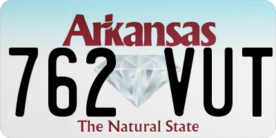 AR license plate 762VUT
