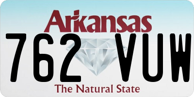 AR license plate 762VUW