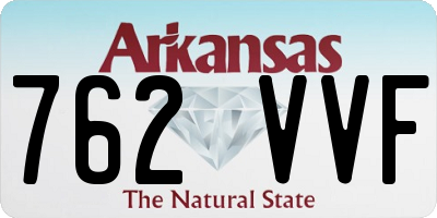 AR license plate 762VVF