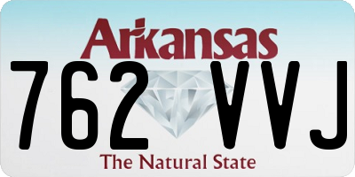 AR license plate 762VVJ