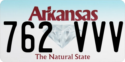 AR license plate 762VVV