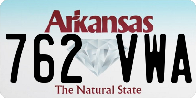 AR license plate 762VWA