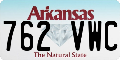 AR license plate 762VWC
