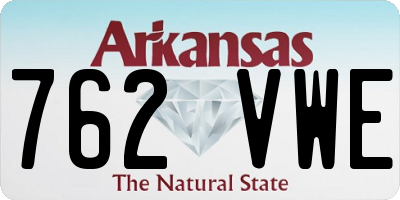 AR license plate 762VWE