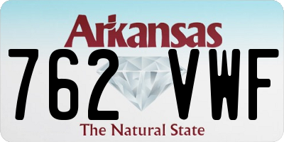 AR license plate 762VWF