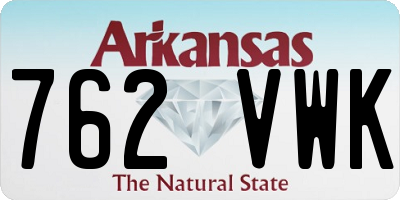 AR license plate 762VWK