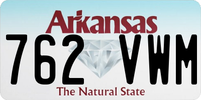 AR license plate 762VWM
