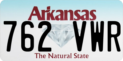 AR license plate 762VWR