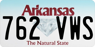 AR license plate 762VWS